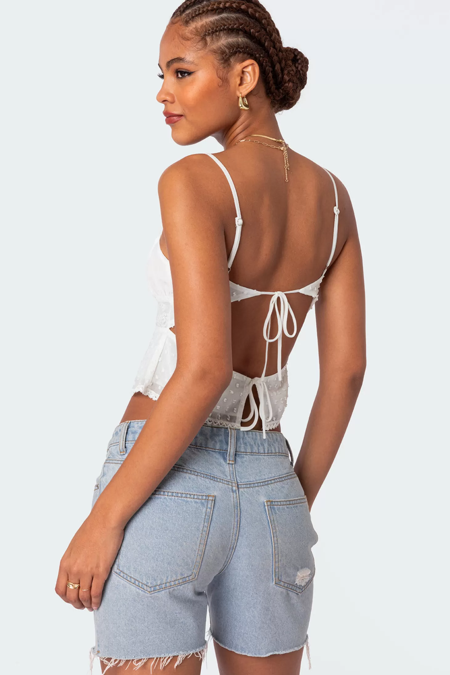 edikted Wendy Tie Back Lacey Top* Tank Tops | Tops