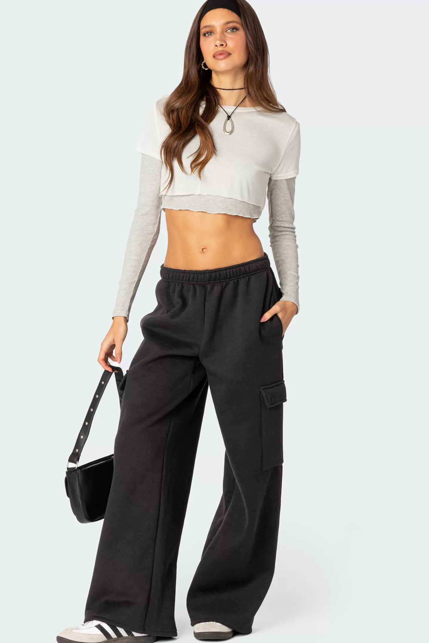 edikted Wide Leg Cargo Sweatpants* Pants | Pants