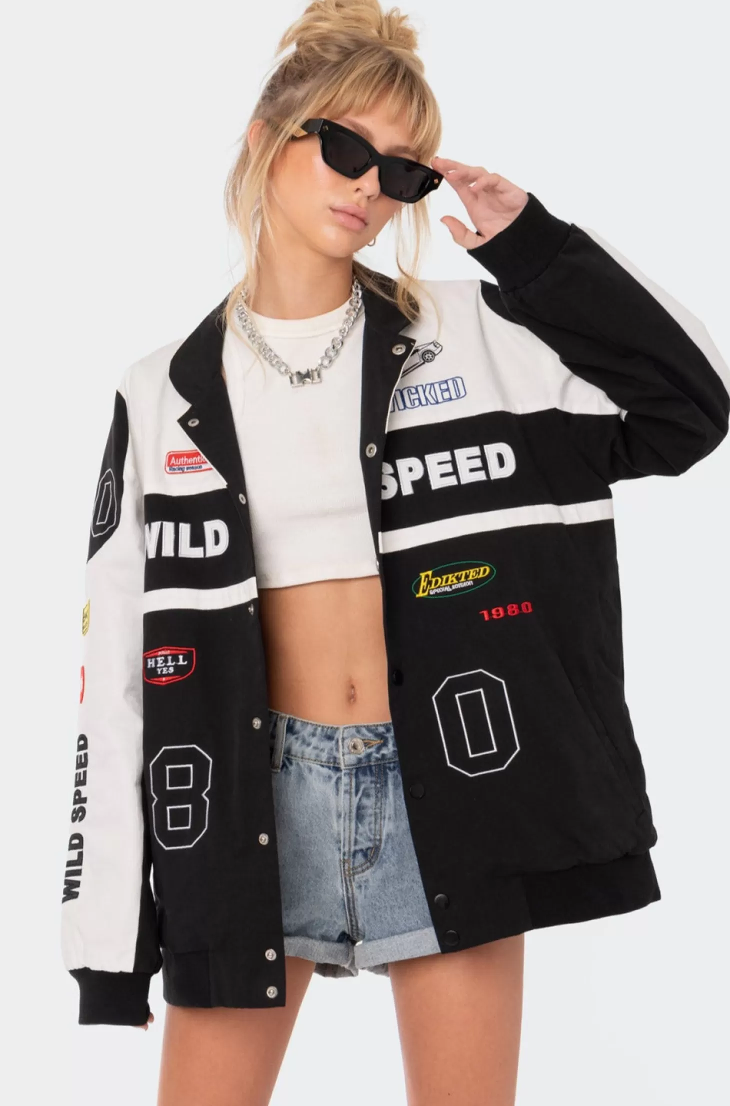 edikted Wild Speed Patch Jacket* Jackets & Coats