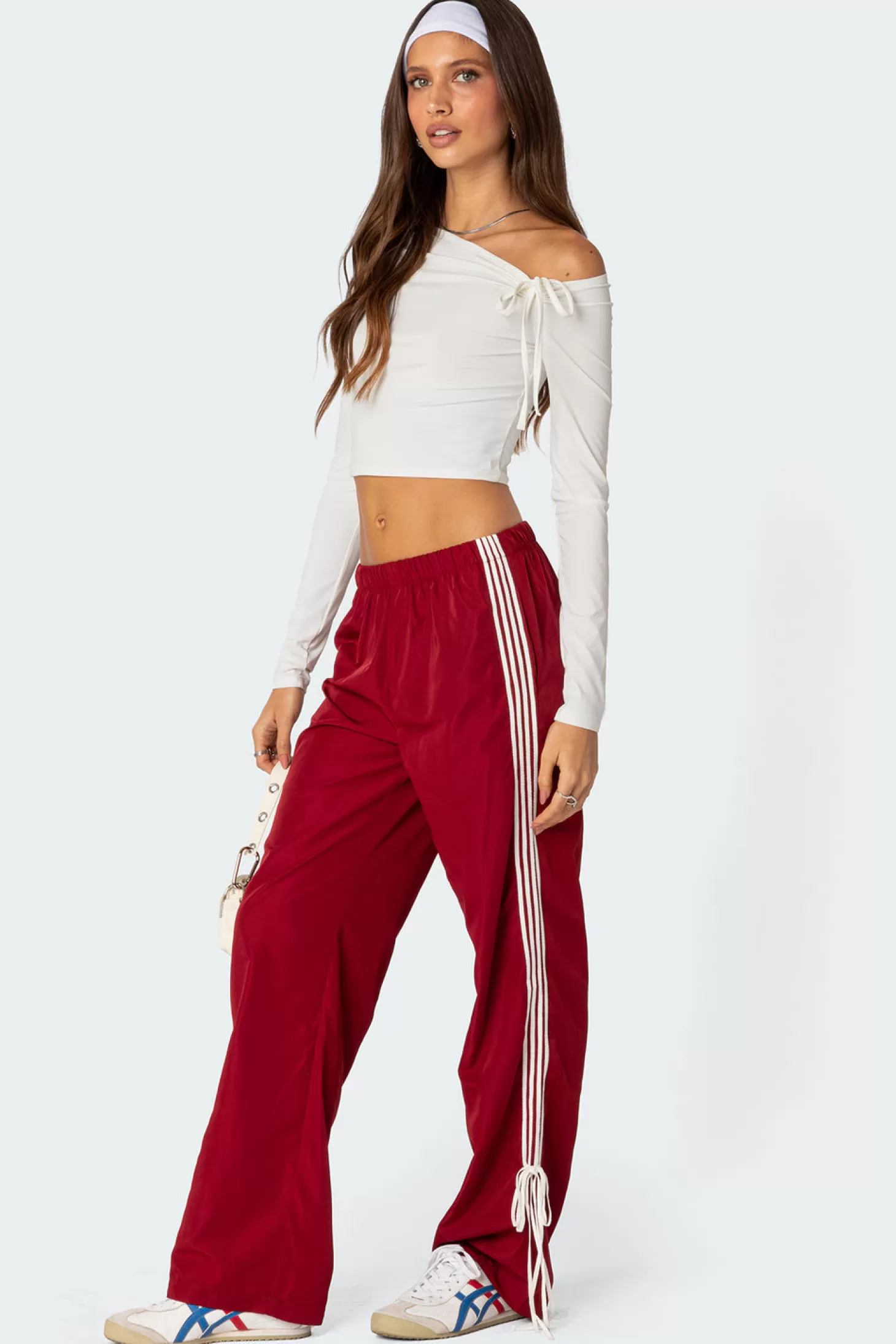 edikted Winona Asymmetric Tie Top* Crop Tops | Long Sleeve Tops