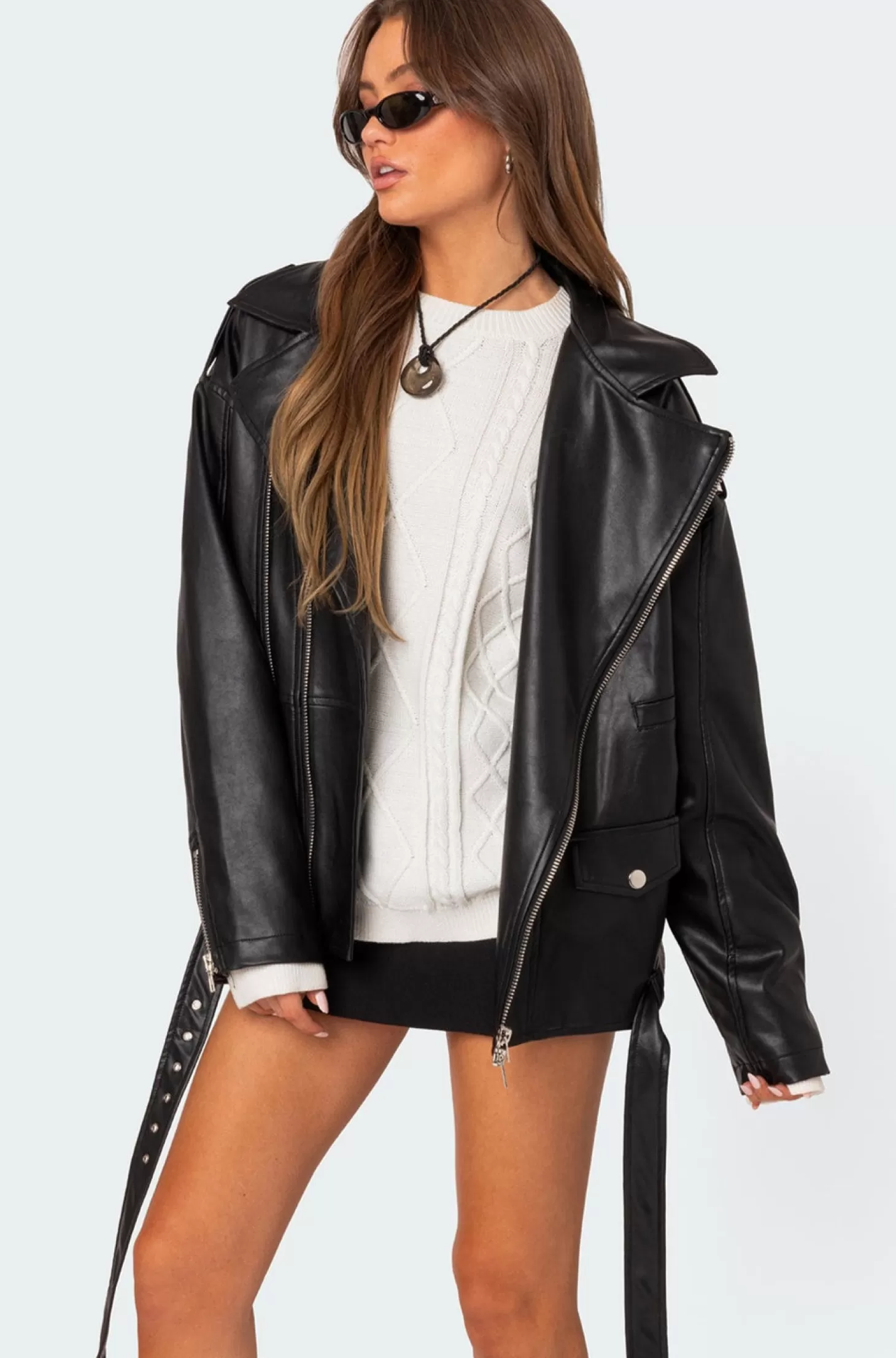 edikted Wrenley Oversized Faux Leather Jacket* Jackets & Coats