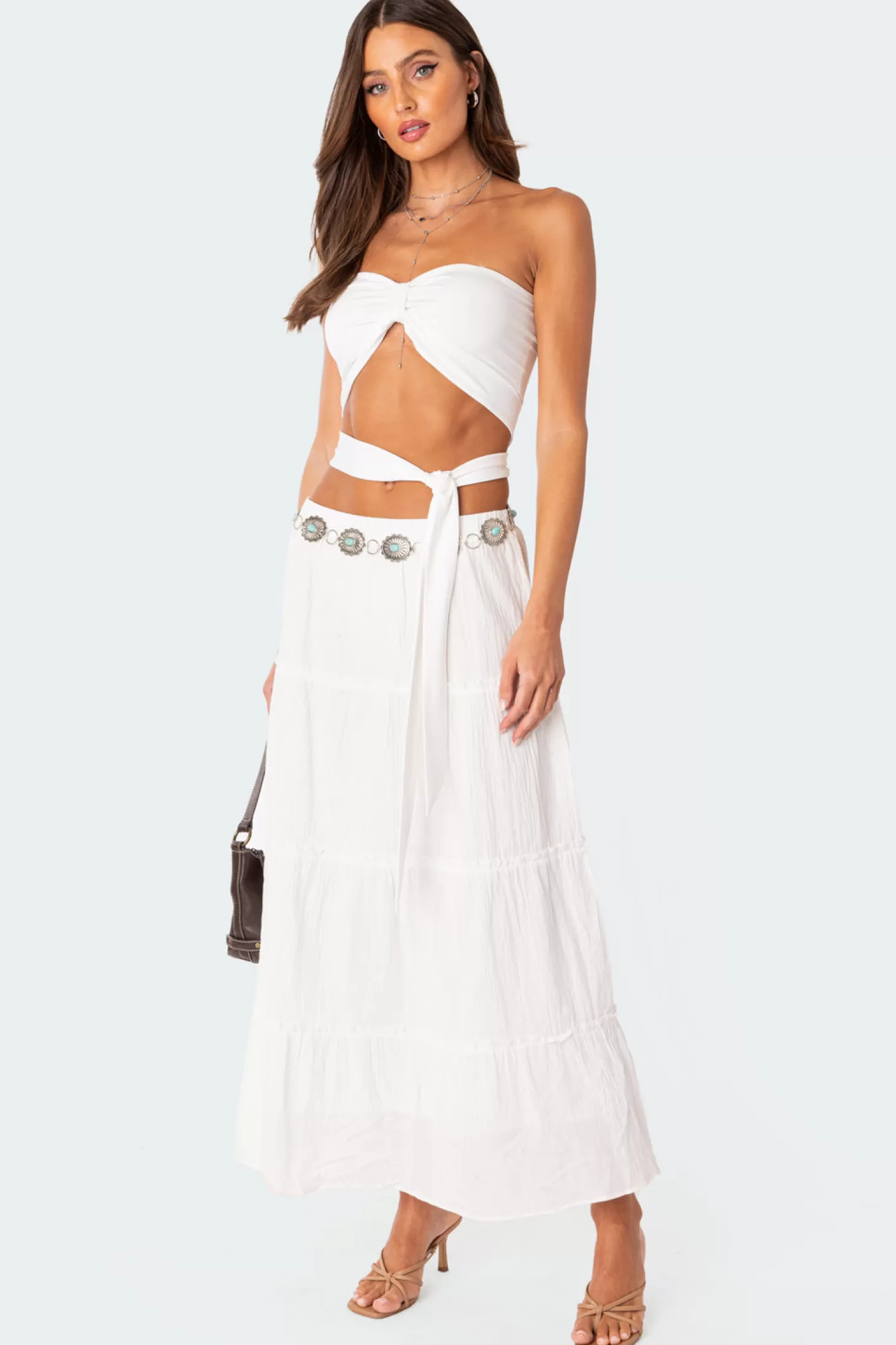 edikted Wyatt Wrap Tie Bandeau Top* Crop Tops | Strapless Tops